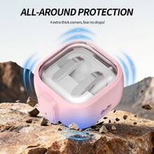 Ốp tai nghe phù hợp với tai nghe không dây Galaxy Buds4/4pro, vỏ bảo vệ chống rơi vỡ, thiết kế unisex dành cho cặp đôi. - Nhiều màu - Xem 4