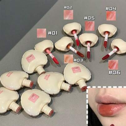 Brillo de labios espejo HERORANGE, acabado brillante y acuoso para el verano, look desnudo iluminador, maquillaje de labios de larga duración y sin adherencia