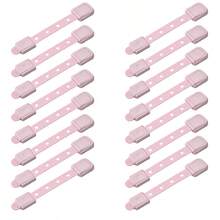 16pcs/8pcs/4pcs Child Safety Belt Lock, Adjustable No Drill Safety Drawer Locks For Kids - Easy Installation, White Safety Belt Lock, Cabinet Door Lock, Drawer Lock, Cabinet Safety Lock - Multicolor - View 9