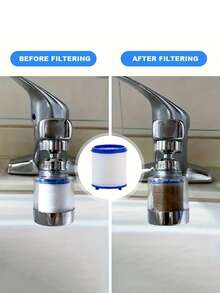 6pcs Set With Replaceable Filter Faucet, Splash-Proof Faucet Sprayer Head With Filter, Rotating Faucet Water Filter Extender, Kitchen & Bathroom Water Filtration System, Universal Kitchen & Bathtub Water Filter, Home Improvement Kitchen Accessories - 6-piece Set - View 5