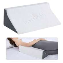 Almohada de cuña para dormir posicionadores de espalda y cuerpo para dolor de espalda prevención de úlceras por decúbito después de la cirugía apoyo para el embarazo soporte para el - Blanco gris - Ver 7