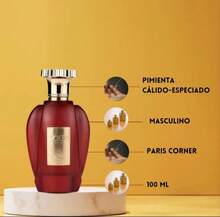 Paris Corner Emir de París Corner Voux Spices es una fragancia elegante y sofisticada que combina notas especiadas y aromáticas para crear una experiencia sensorial única. Presentada en un frasco de 100 ml, esta eau de parfum está diseñada para hombres que buscan destacar con un aroma distintivo y duradero. Su diseño moderno y refinado refleja la esencia de la marca, ofreciendo una opción perfecta para ocasiones especiales o uso diario con un toque de lujo. - intenso, cálido y especiado - Ver 3