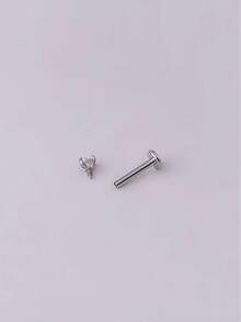 20pcs 16G Stainless Steel Lip Rings, Nose Rings, Cartilage Earrings, Tragus Earrings, Unisex Piercing Jewelry, 8mm - Silver - View 4