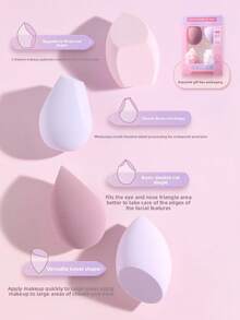 2026 Paquete de 4 | Esponja de maquillaje densa que no absorbe el producto, esponja plana grande, especializada para maquillaje y base de maquillaje, esponja de maquillaje delicada - [Suave y esponjoso] Paquete de 4 - Ver 2