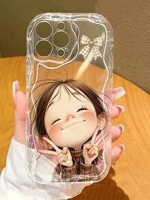 Ốp điện thoại in hình cô gái thắt nơ, chất liệu kem, viền lượn sóng, bề mặt bóng, chống rơi, tương thích với iPhone 17pro/17Air/17/17promax/16/11/16pro/16plus/16promax/16e/15Promax/13/14/12/XS/XR/7G/8P, Galaxy, 11/12Pro/12/12X/13Pro/14Pro/15Pro/X3pro, 10/9/Note9/12c/Note11pro/Note8Pro/9C/9a - Nhiều màu - Xem 4