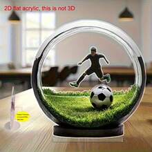2D Flat Design Creative Football Decor, L-Shaped Acrylic Design. Suitable For Home, Countryside House, Living Room, Bedroom, Shop And Office. A Great Gift For Holidays And Various Occasions. - Multicolor - View 9