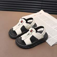 简约百搭儿童凉鞋，幼儿防滑软底露趾鞋，男女童夏季透气沙滩鞋 - 白色 - 查看 5