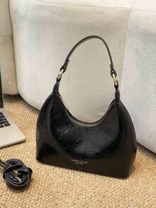 Túi xách thời trang thanh lịch dành cho nữ, túi đeo vai dây xích đa năng mới với thiết kế xếp ly. - màu đen - Xem 9