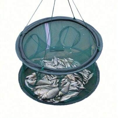5-Hole Portable Foldable Fishing Trap - Collapsible, Lightweight, And Durable Design For Catching Crab, Lobster, Crawfish, And Shrimp - Perfect For Halloween Gifts