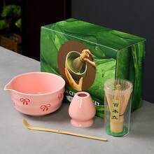 Bộ 1/4 món dụng cụ đánh trà Matcha hình hoa dễ thương, bộ ấm trà Nhật Bản bao gồm dụng cụ đánh trà và tô trà Matcha có vòi, bộ trà Matcha truyền thống Nhật Bản. - Nhiều màu - Xem 3