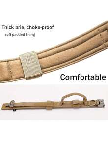 1 chiếc/bộ Vòng cổ huấn luyện chó Xqpetlihai, vòng cổ chó bằng nylon quân đội có thể điều chỉnh với tay cầm điều khiển và khóa kim loại bền chắc, phù hợp cho chó cỡ trung bình và lớn, vòng cổ huấn luyện bền bỉ. - Màu Khaki - Xem 7