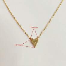 VKHK 1 chiếc dây chuyền mặt hình trái tim mạ vàng 18K đính đá Zirconia sáng bóng, thích hợp cho nữ giới đeo hàng ngày và trong các dịp cưới hỏi, làm quà tặng. - Vòng cổ mặt dây chuyền - Xem 4