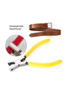 1件装通用手持式皮带打孔工具，适用于皮带、鞋带、表带，男士情人节礼物，情人节婚礼礼物，生日礼物，钳子，工具，文件夹夹子 - 打孔鉗 - 查看 9