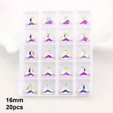 玻璃水晶,AB彩,各种形状,手工闪亮水晶缝纫,手工水晶水钻装饰珠,平底穿孔宝石,DIY配件,缝纫宝石,水钻,用于装饰衣服、连衣裙、包包、鞋子、胸针、耳环、手工艺品。 - 彩色 - 查看 9