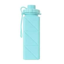 Taza de agua plegable de silicona portátil para exteriores - Gris - Ver 10