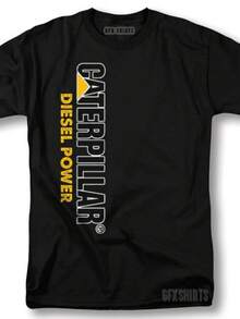 Caterpillar Shirt CAT Logo Escavator Tractor Equipment Work T-Shirt (1) - Black - View 7