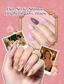 Beetles Mother's Day 5 Colors Refined Everyday Pink Purple Nude Cat Eye Gel Nail Polish Set, HEMA Free & TPO Free Soak Off UV LED Manicure Premium Gift For Mom & Women - Mother's Day Nail Gel Gifts Set - 查看 5