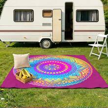 1 pieza Esterilla de playa y camping al aire libre, Manta de playa estilo bohemio mandala, hecha de poliéster, extra grande y suave, toalla de playa, esterilla de picnic, ligera y duradera, adecuada para todas las estaciones, con estampado digital, lavable y resistente al color, fácil de almacenar y transportar - C - Ver 6