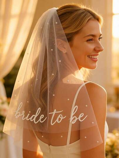 1 Bộ khăn voan và mũ đội đầu cô dâu, mũ đội đầu cưới ren trắng đính ngọc trai giả thanh lịch kèm lược cài tóc, hoàn hảo cho cô dâu, tiệc chia tay độc thân, phù dâu và tiệc độc thân, phụ kiện cưới và quà tặng lý tưởng cho phụ nữ.