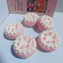 1 món đồ chơi bóp hình bánh tart mâm xôi mềm mại, chân thực, siêu mềm, đàn hồi chậm, giúp giảm căng thẳng, trang trí bàn làm việc, quà tặng cho bé trai và bé gái. - Màu Hồng baby - Xem 6