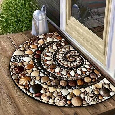 1 tấm thảm chùi chân hình bán nguyệt kiểu dáng mới mùa xuân/hè, thảm chào đón, thảm nhỏ, thảm ngoài trời, thảm nhà bếp, trang trí nhà cửa, thảm cửa trước, thảm trải sàn, thảm ngoài trời, trang trí nhà cửa, thảm trải sàn, thảm sân vườn, thảm có thể giặt được.