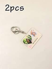 Llavero con foto en forma de corazón personalizado, llavero con foto personalizado como regalo para papá, familia, recuerdo, estilo romántico y lindo para llevar a diario como accesorio de bolso, regalo de cumpleaños, Día del Padre, aniversario, vacaciones, llaveros con imagen personalizada, colgante de memoria con texto personalizable - Estilo A - Ver 16