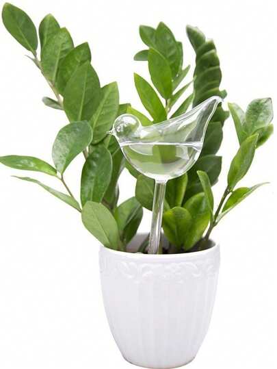 2/4pcs Mini Transparent Bird Shape Plant Watering ,Bird Shape Self Watering Devices Automatic Plant Waterer Spikes,Suitable For Indoor And Outdoor Plants