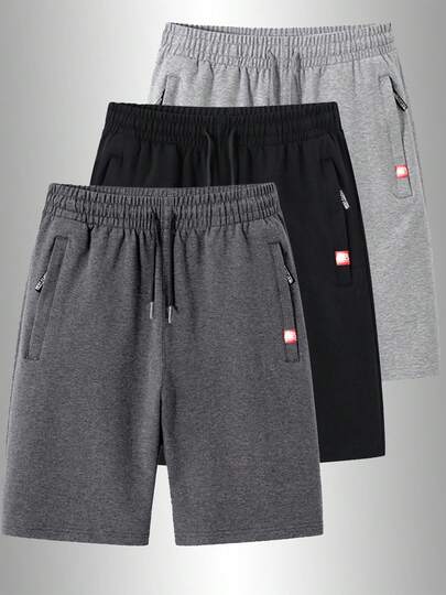 Quần short thể thao nam mùa hè, chất liệu dệt kim, cạp chun điều chỉnh, túi bên hông, thích hợp cho các hoạt động thể thao ngoài trời, chạy bộ và mặc hàng ngày.