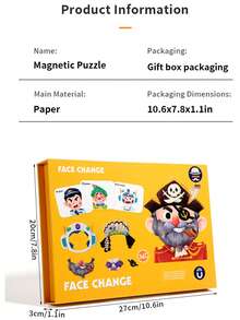 Magnetic Puzzle Toys, Children's Educational Cognitive Magnetic Building Blocks, Multi-Function Puzzle Board, 3-6 Years Old Preschool Learning - Multicolor - View 13