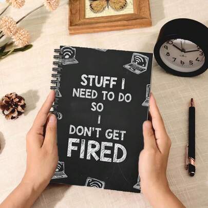 1pc A5 Size Spiral Notebook, 50 Sheets (100 Pages), 8mm Ruled Lines, 180° Lay-Flat Binding, Suitable For Work To-Do Lists, Meeting Notes, Task Tracking, And Daily Writing. A Perfect Gift For Family And Friends On Occasions Like Easter, Halloween, Mother's Day, Christmas, Etc.