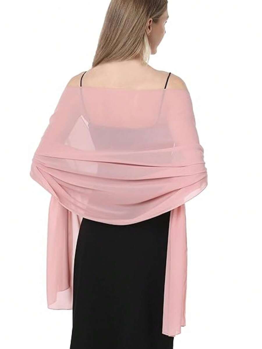 Chiffon Shawl Scarf Suitable For Bride Wedding Party Evening Dress And Special Occasion Attire,Beach,Holiday,Travel Essential