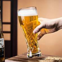 Creative Thick Glass Engraved Craft Beer Mug, High-End Home Use Large Capacity Beer Stein Set - View 8