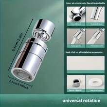 气泡水龙头，水龙头出水嘴，水龙头出水嘴替换头，360°旋转水龙头。优雅小巧的厨房和浴室水龙头，水槽气泡清洁装置。配备两种清洁模式，适用于厨房和浴室水槽水龙头。 - A - 查看 7