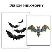 2026 New Model, Devil Bat Brooch, Retro Men's And Women's Clothes With Accessories,  Friendly Corsage Silk Scarf Buckle, Clothing Shoe Buckle. - DW0993 Xanh lá - Xem 8