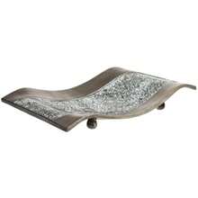 Wentu Store  Creative Scents Schonwerk Centerpiece for Dining Room -Crackled Mosaic Design- Home Coffee Table Decor Decorations Centerpiece for Dining/ Living Room Silver  179595 - Plata Schonwerk - Ver 2