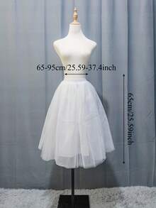 Rok Panjang Wanita Berpinggang Tinggi Warna Polos dari Tulle, Panjang 45/55/65/100cm, 4 Lapisan Tulle + 1 Lapisan Dalam, Cocok untuk Cosplay & Pertunjukan Panggung - MultiWarna - View 11