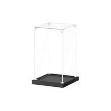 Acrylic Display Case For Collectibles Clear Acrylic Display Box For Lego Action Figures Doll Hobby Dustproof Stackable Storage Case Assembly Required Black Base 5.5 X 5.5 X 9.5 Inches - Đen - Xem 1
