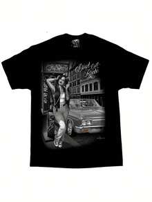 Dial A Ride Mexican American Chicano Art Lowirder D Gonzales DGA T-Shirt Vintage T-Shirt Aesthetic Anime Clothing Vintage T-Shirt Boyfriend Gift Summer Outfits For Women 5VOY - 黑色 - 查看 6