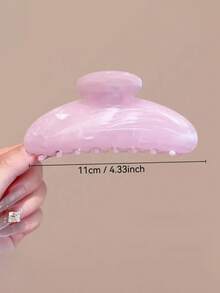 大號粉白漸層波浪髮夾 11cm，高品質優雅極簡百搭漸層色髮飾 - 彩色 - 查看 6