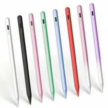 兼容 iPad 和 Apple Pencil 的触控笔，适用于 2018-2024 年发布的 Apple 产品，配备 120 mAh 锂离子电池，支持快速充电、防误触和倾斜感应，兼容 Apple Pencil，兼容 iPad 第 10/9/8/7/6 代、iPad Pro 11/12.9/13 英寸（M4）、iPad Air 3/4/5/M2、iPad mini 5/6（不具备磁吸充电功能）。 - 彩色 - 查看 5