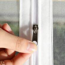 1 片装拉链式窗纱，免打孔自粘式蚊帐，可重复使用，家用隐形蚊蝇纱窗 - 白色 - 查看 6