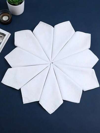 12 Packs Of Solid Color Classic Thin Absorbent Handkerchiefs, Soft And Comfortable For All Seasons, Suitable For Elderly Women To Wipe Sweat, Small Square Handkerchiefs, Suitable For Daily Use And Gifts