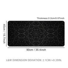 Black & Gray Textured Extra Large Mouse Pad, Gaming Desk Mat, Big Keyboard Pad, Washable, Rubber Non-Slip Bottom, Stitched Edge, Gift Mouse Pad, Desk Protector, Study Pad, Multiple Sizes Available, Computer Keyboard Mat, Laptop Pad - Black and Gray Texture - View 8
