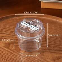 100pc/40pc Round Pudding Cups, Reusable Party Cups, Lids With Spoons, Novelty Mugs, Transparent Mousse Cake Boxes, Yogurt Cups, Suitable For Mousse Cakes, Puddings, Snacks, Fruits, Ice Cream, Yogurt Salads, Perfect For Christmas, Birthdays, Weddings And All Kinds Of Events. - 透明 - 查看 4