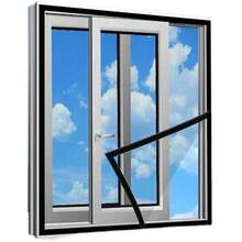 纱窗网自粘边钩环加密窗纱防蚊纱帘家用自安装 - 黑色 - 查看 1