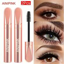 AINIPINK Volumizing Lengthening Mascara - 1pcs & 2pcs  Black, Waterproof Smudge-Proof Long-Lasting Formula, Clump-Free Precision Brush For Bold Lashes, Buildable Volume & Length For Natural To Glam Looks, Cruelty-Free Vegan-Friendly - Black - View 12