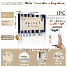 1幅带框帆布墙画，复古明信片海报：家真棒！时尚卧室公寓装饰，励志大学风格墙画，励志语录，公寓装饰，大学风格海报，时尚家居装饰，房间装饰，宿舍装饰，卧室装饰，客厅装饰，浴室装饰，厨房装饰，节日礼物，情人节装饰，母亲节装饰，婚礼装饰，乔迁礼物，生日礼物 - 彩色 - 查看 12