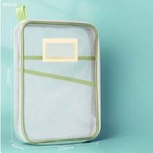 Must-Have For Students! A4 Subject Bag, 3-Layer Large Capacity Super Storage, Easy To Organize Exam Papers And Notes. L-Shaped Wide Opening, Convenient For Classroom Use. Transparent Mesh, Clear View For Study Room Organization. Subject Classification Organizer, Suitable For Exams And Daily Study, Say Goodbye To Messy Materials! - Multicolor - View 10