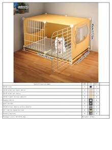 Lồng chó nhỏ, thích hợp cho chó Pomeranian, Teddy, Bichon Frise, nhà ấm áp cho thú cưng với hộp vệ sinh có thể tháo rời, phù hợp cho chó cỡ trung và chó con vào mùa thu/đông. - Nhiều màu - Xem 15