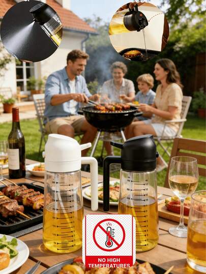 1pcHandheld Plastic Oil Sprayer, 2-In-1 Oil Dispenser And Sprayer, Olive Oil Sprayer And Dispenser, Oil Spray Bottle, Feduction Oil Sprayer Tool, Kitchen Oil Dispenser Bottle, Plastic Oil Sprayer, Oil Dispenser, For Kitchen, BBQ, Cooking, Air Fryer, Baking Salad, Etc. - Holiday Gift For Wife And Mother [Random Style And Color]